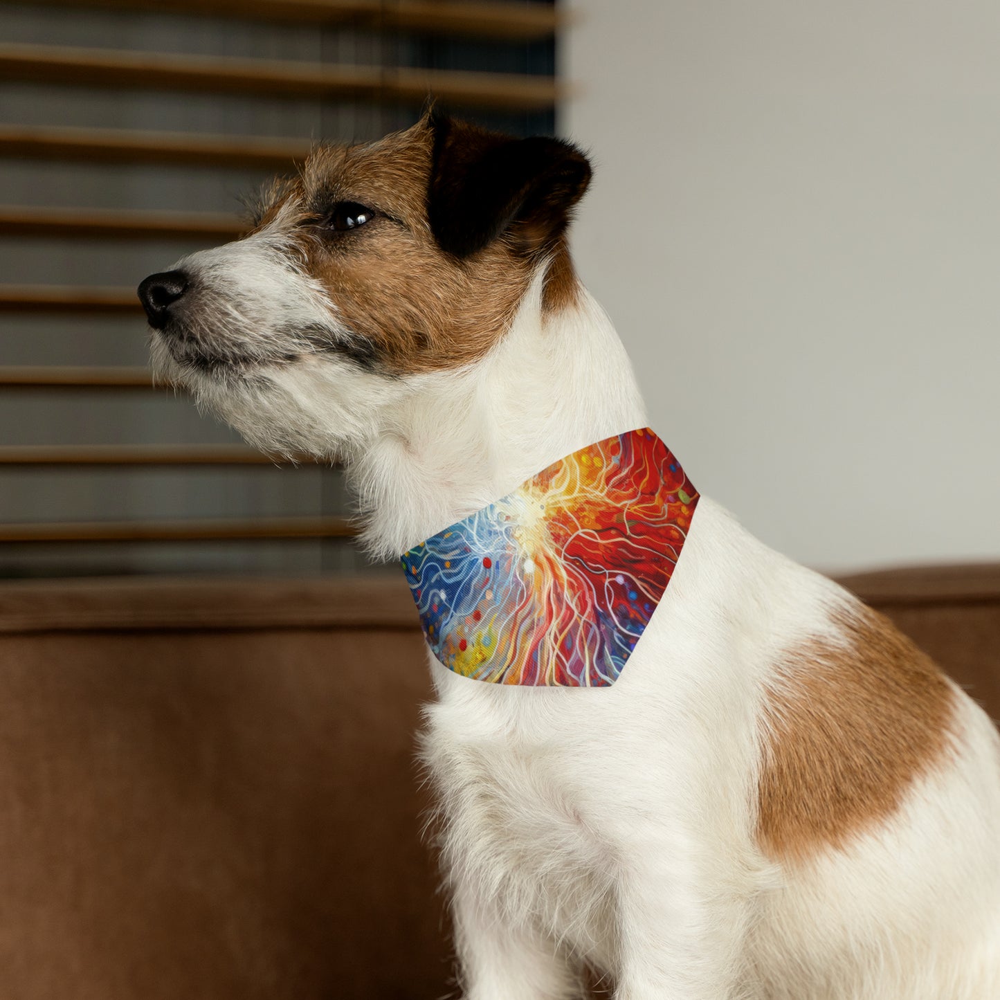 Emotive Yarn Explosion Pet Bandana Collar