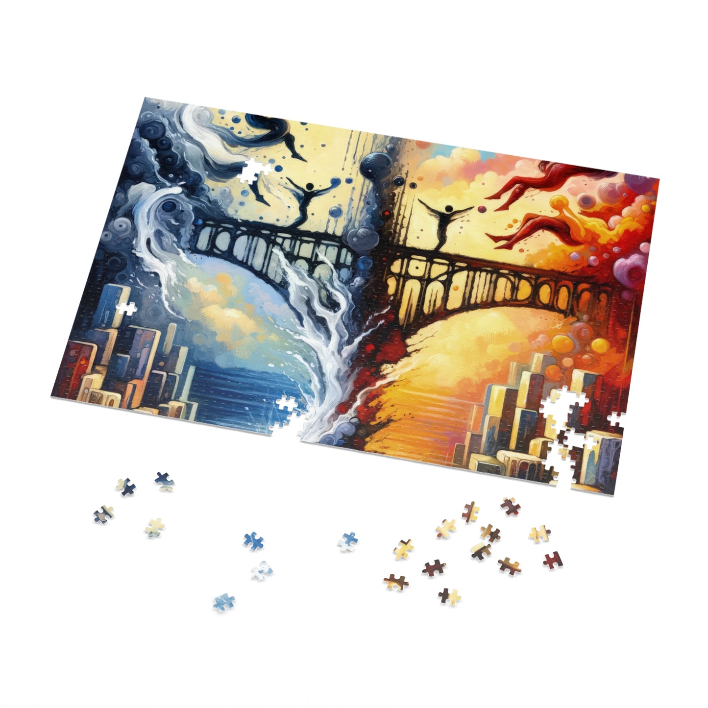 Faithful Diving Bridges Jigsaw Puzzle (30, 110, 252, 500,1000-Piece)