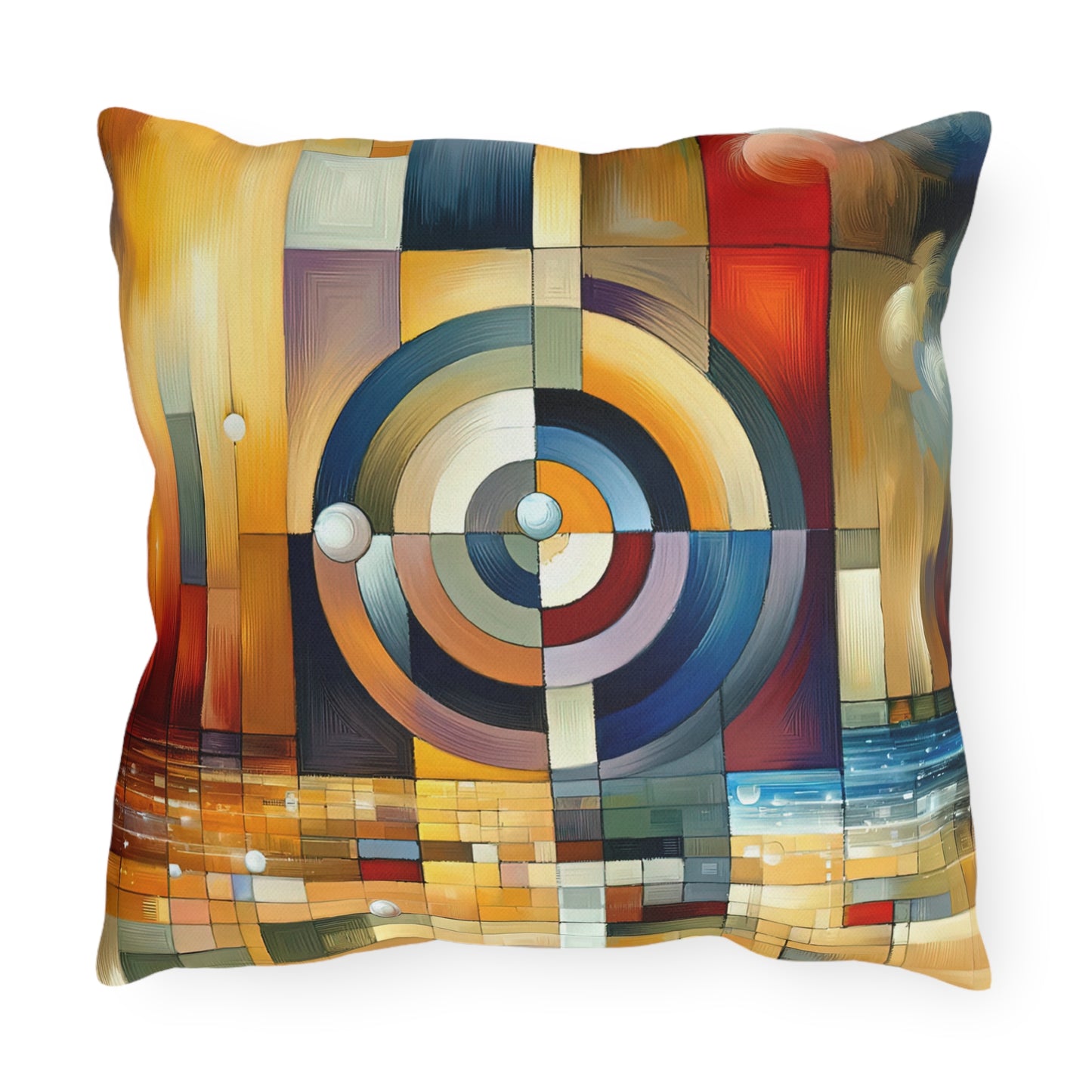 Oneness Through Tachism Outdoor Pillows