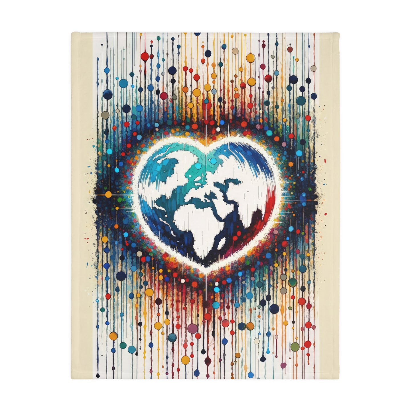 Heartbeats Synchronizing Peace Velveteen Microfiber Blanket (Two-sided print)