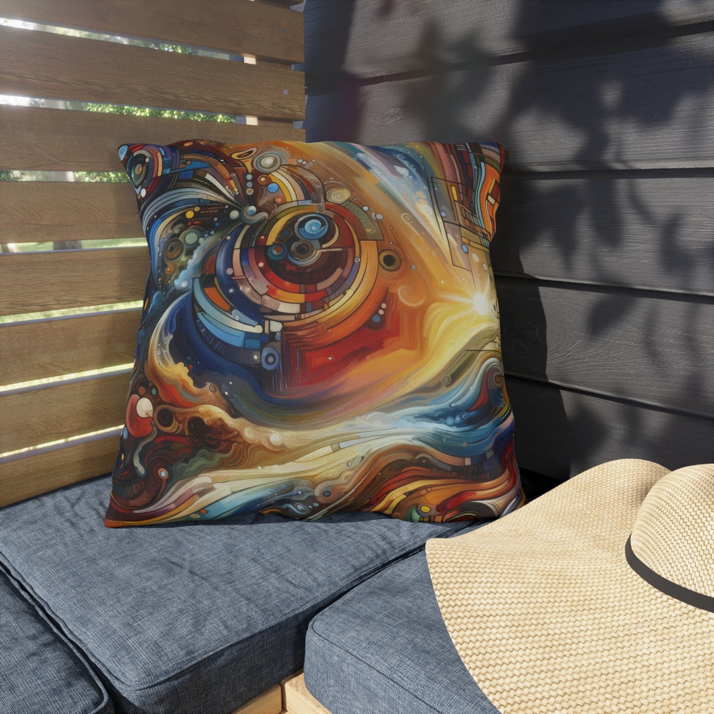 Ritualistic Growth Symphony Outdoor Pillows