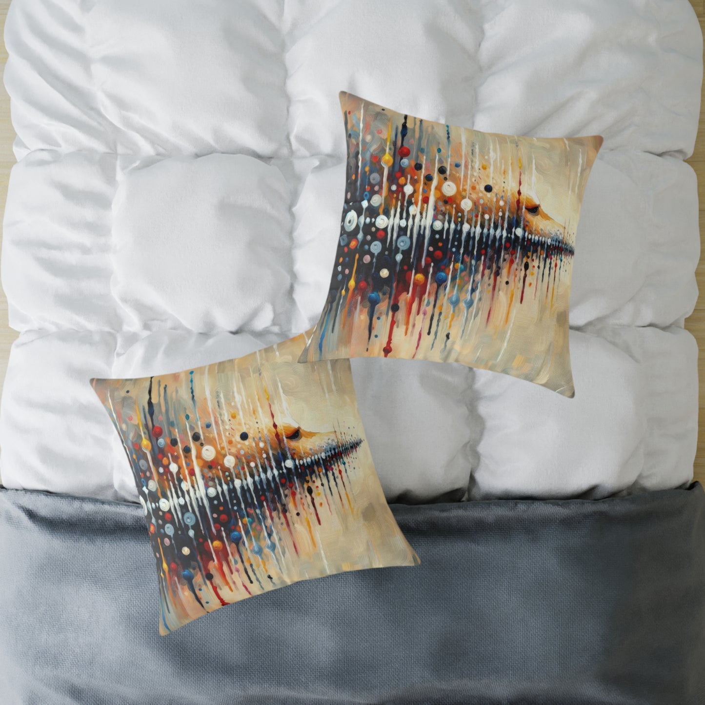 Distant Barking Echoes Spun Polyester Pillow