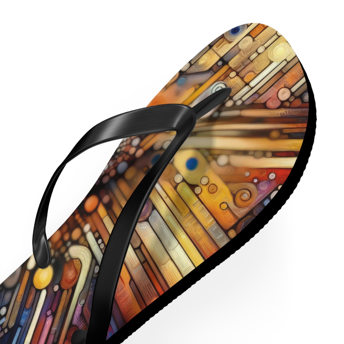 Digital Rhythm Tapestry Flip Flops