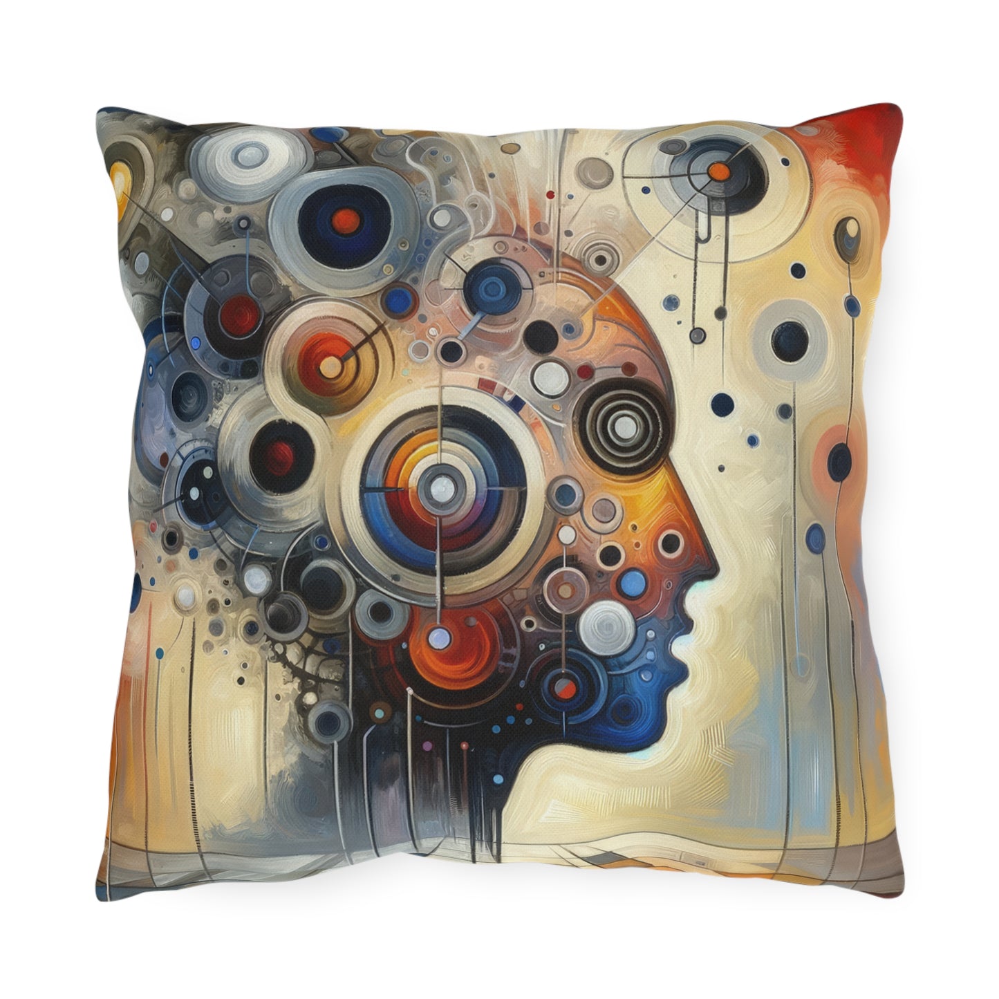 Mindful Tachism Engagement Outdoor Pillows