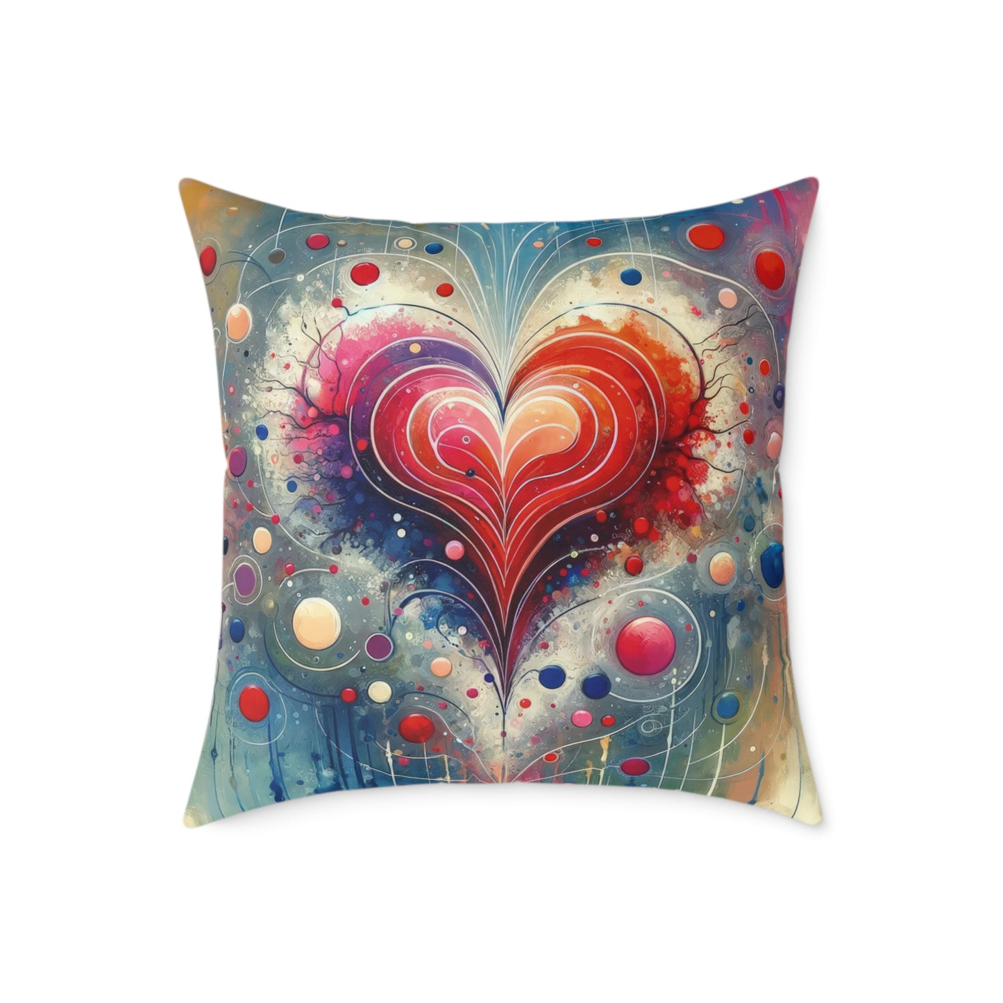 Emotional Physics Heart Spun Polyester Pillow