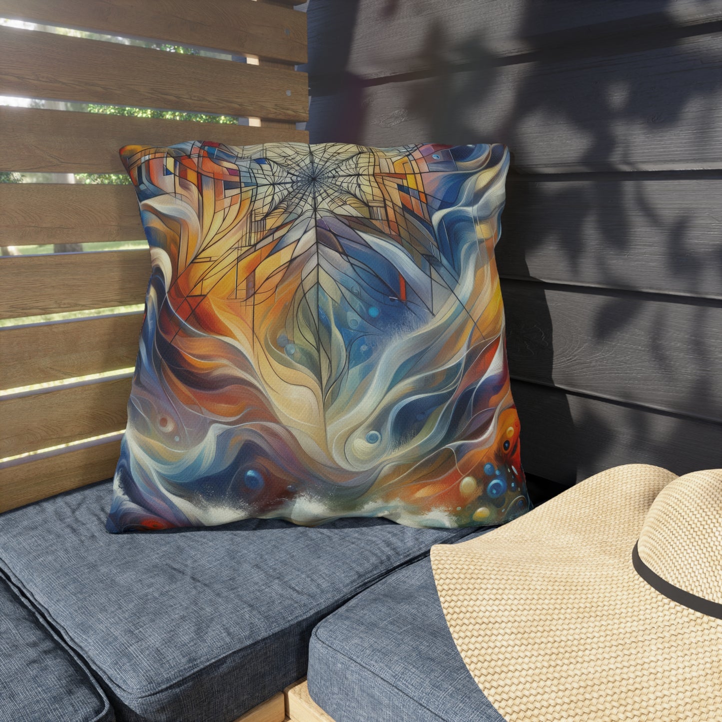 Weaving Renewal Web Outdoor Pillows