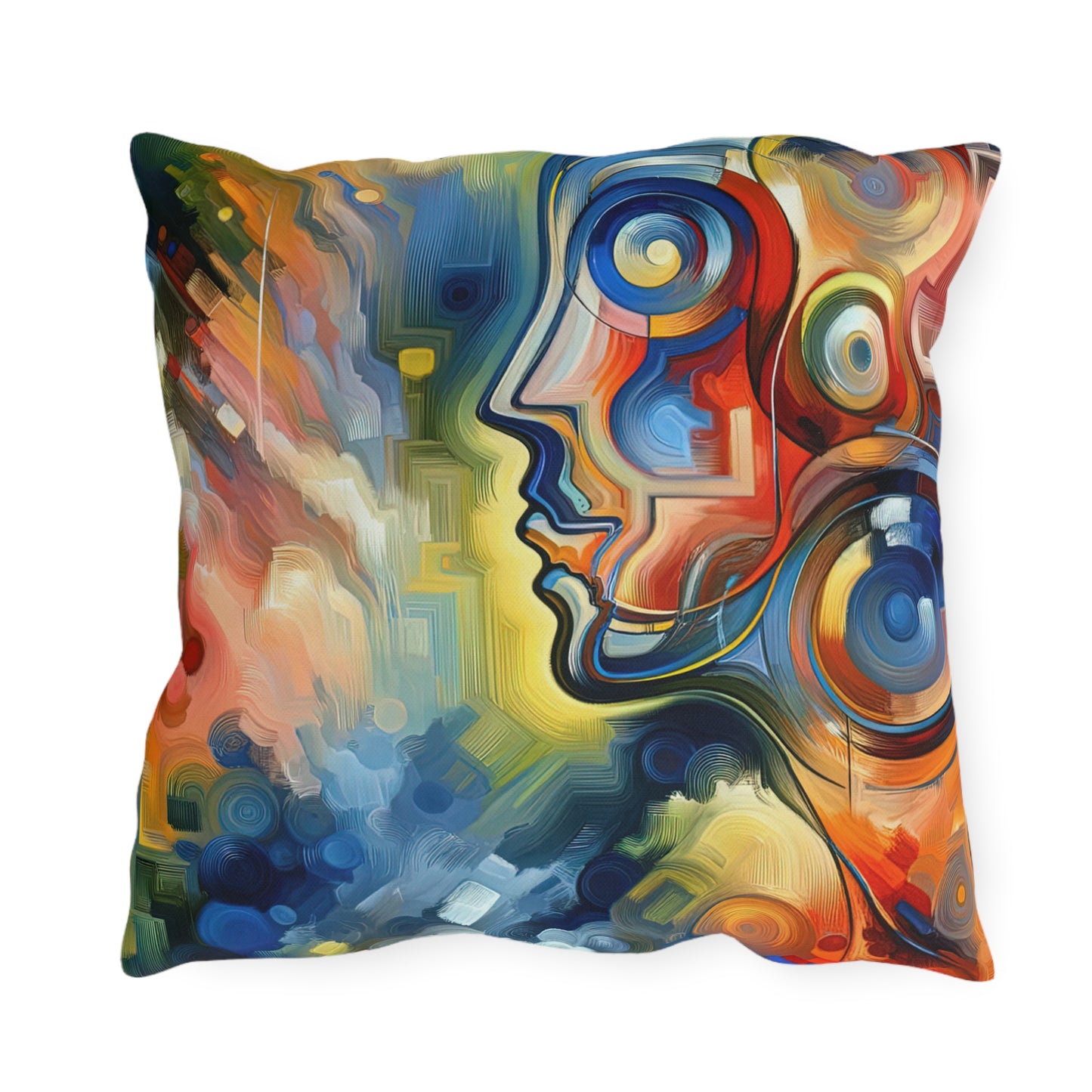 Emotional Perception Abstract Outdoor Pillows