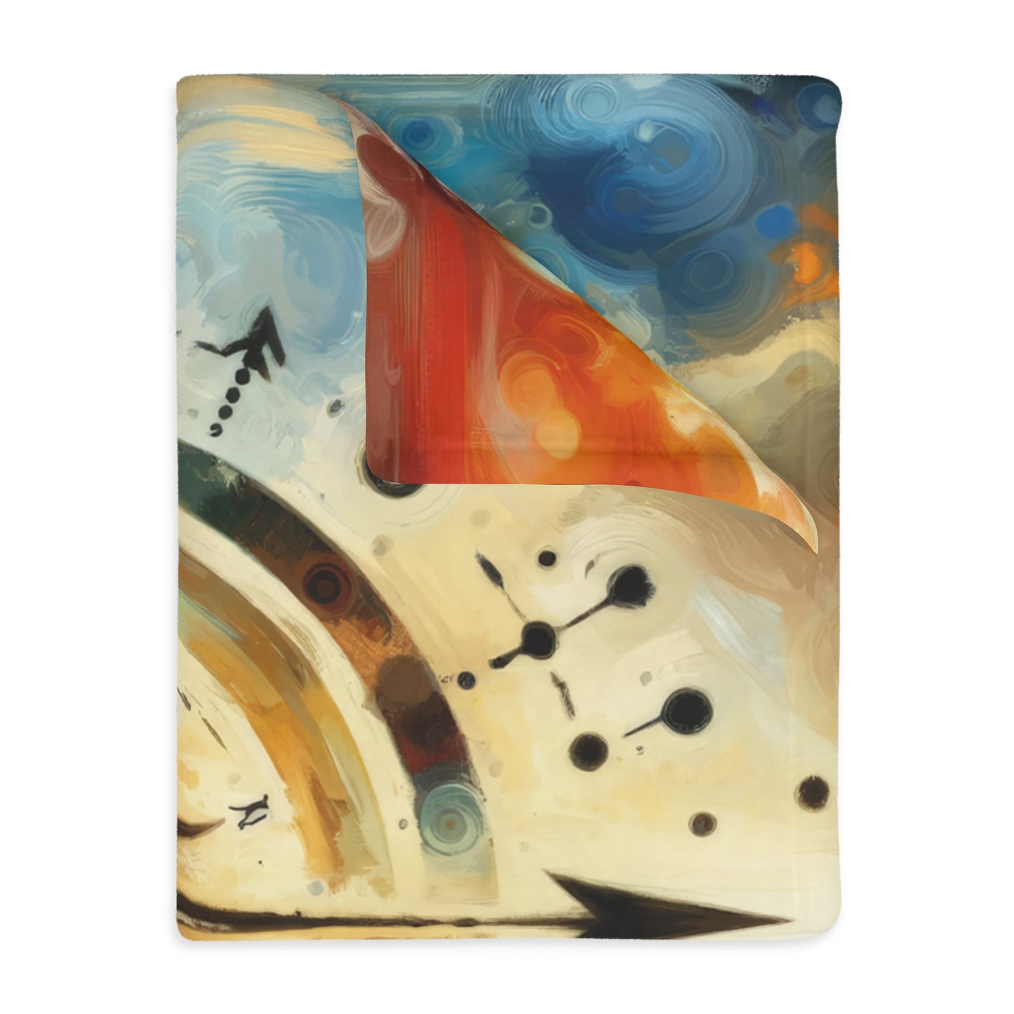 Guidance Abstract Compass Velveteen Microfiber Blanket (Two-sided print)
