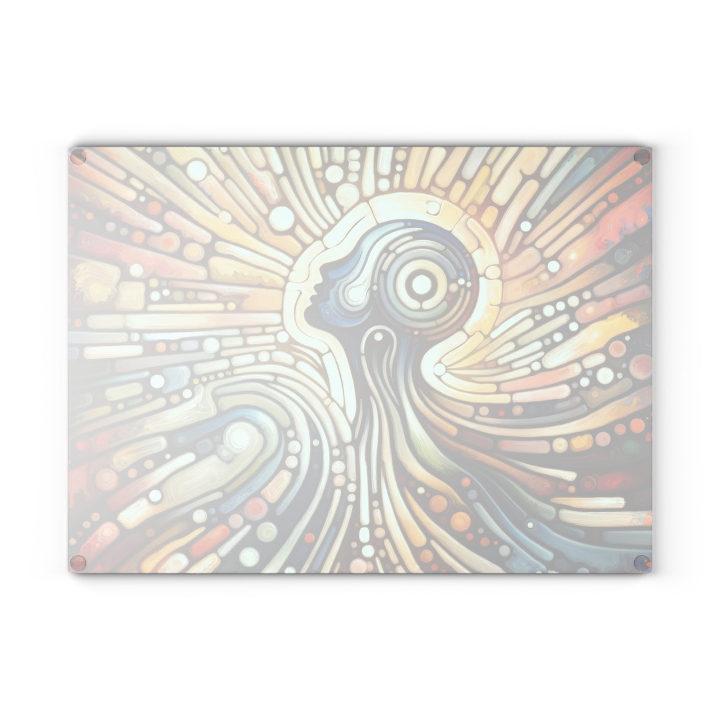 Inner Mosaic Kindness Glass Cutting Board