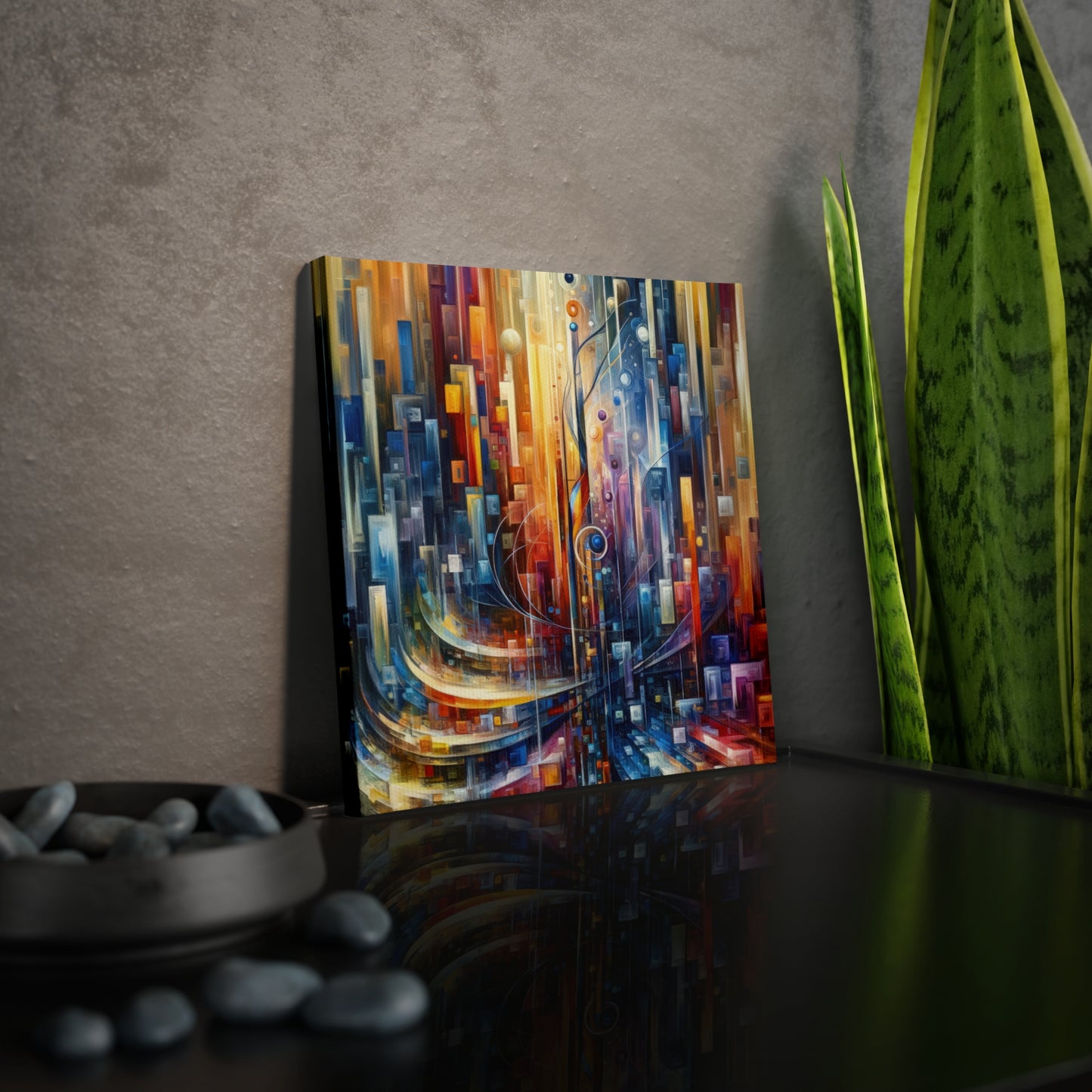 Symphonic Glass Resonance Canvas Photo Tile