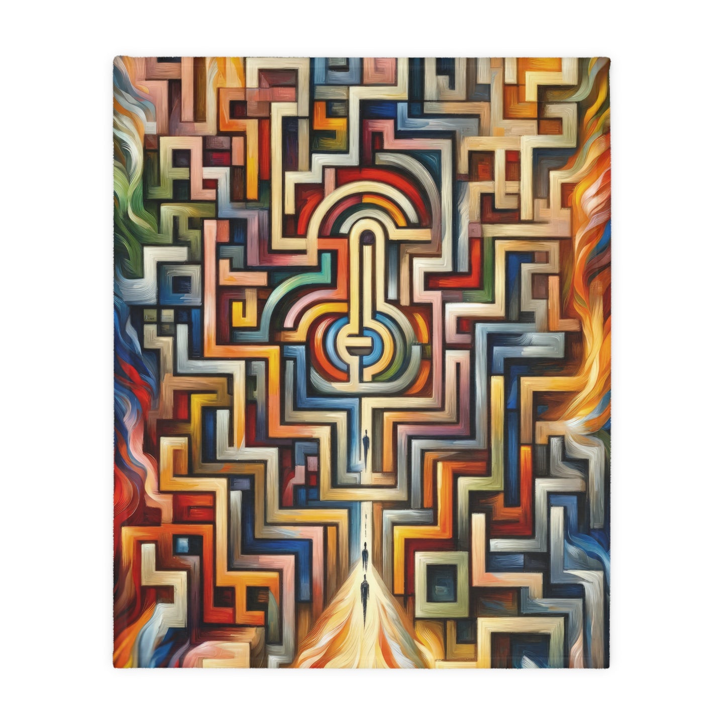 Labyrinthine Love Choices Velveteen Microfiber Blanket (Two-sided print)