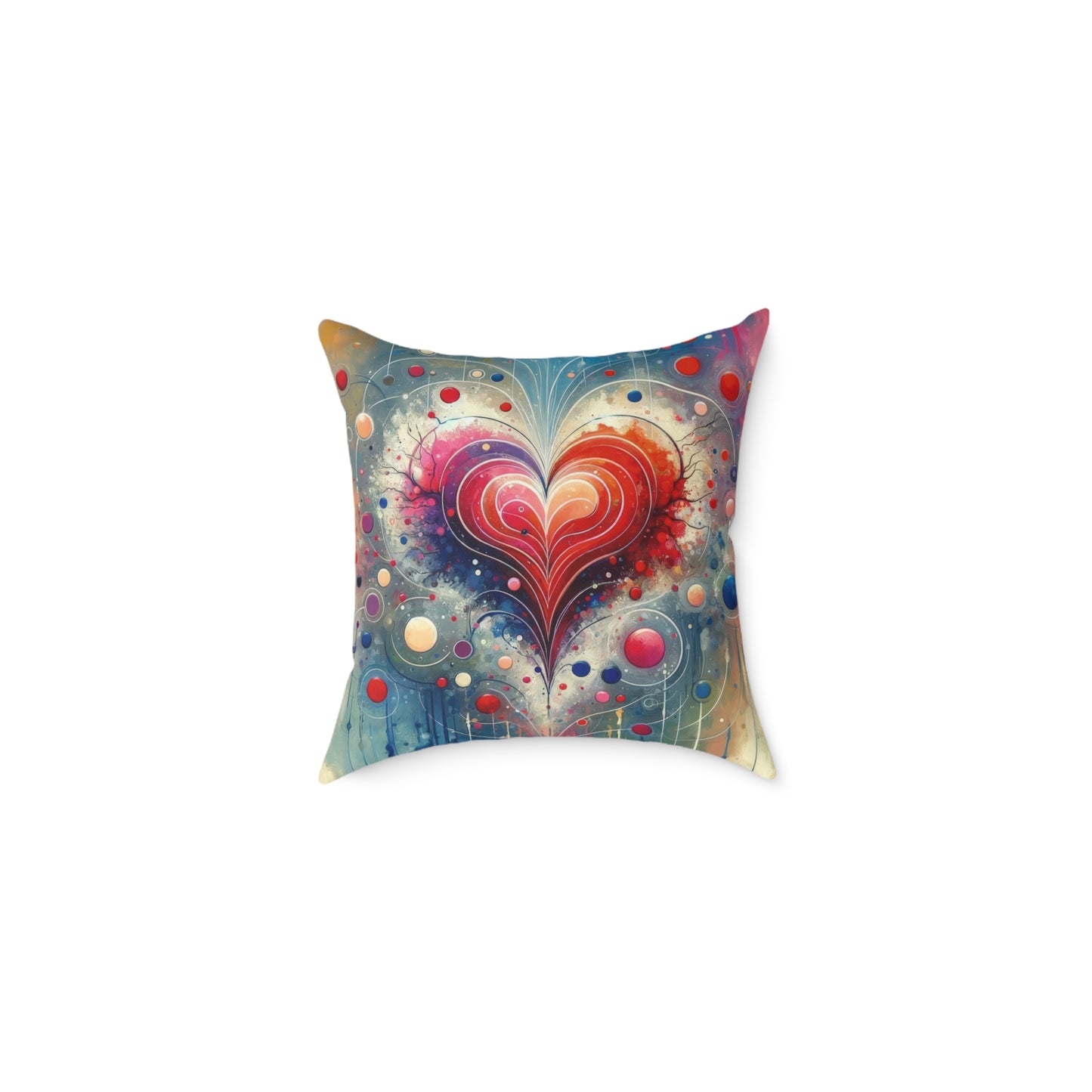 Emotional Physics Heart Spun Polyester Pillow