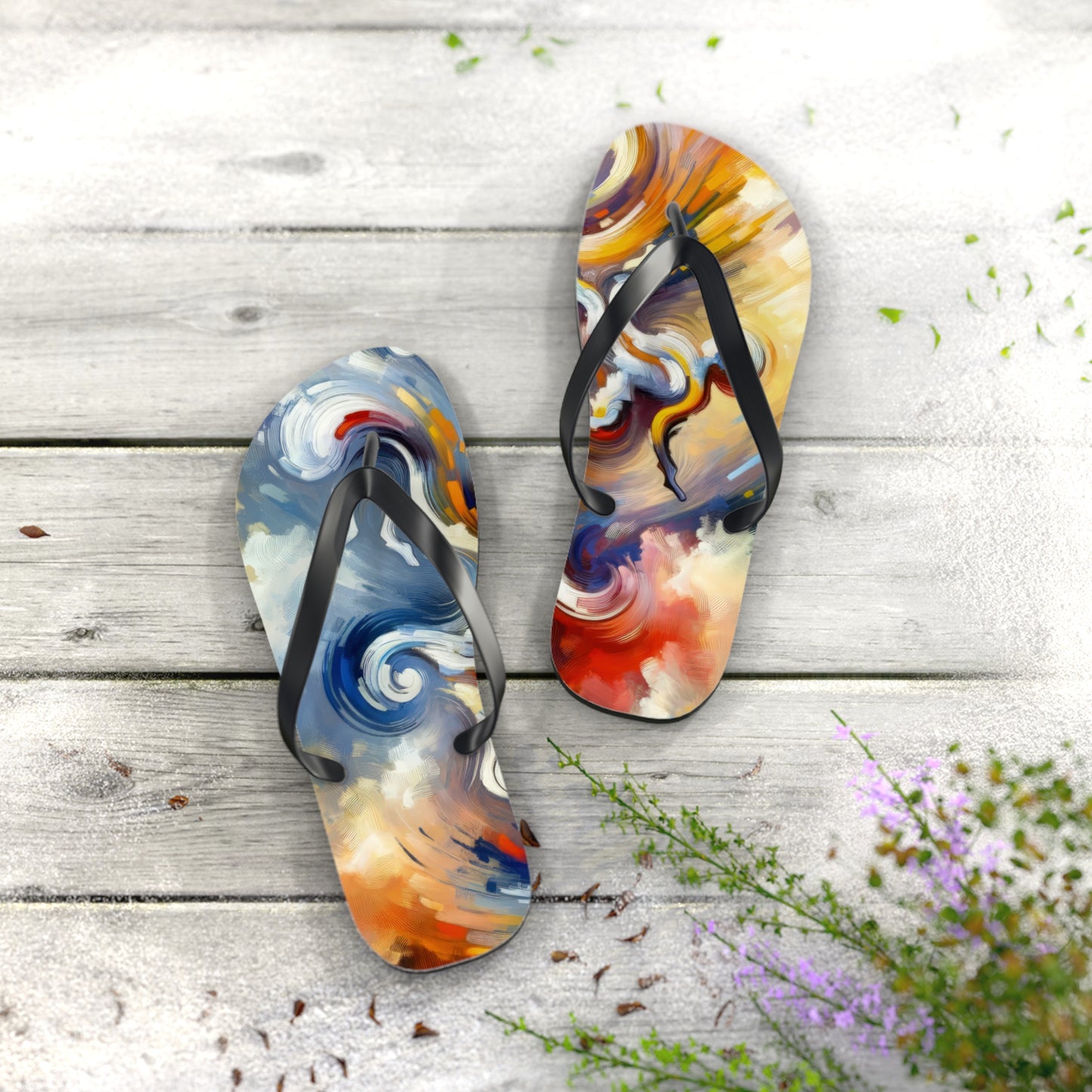 Dancing Disruption Tachism Flip Flops