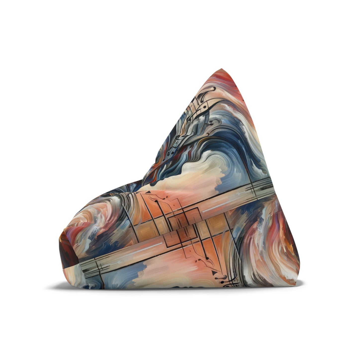 Symphonic Empathic Swirls Bean Bag Chair Cover