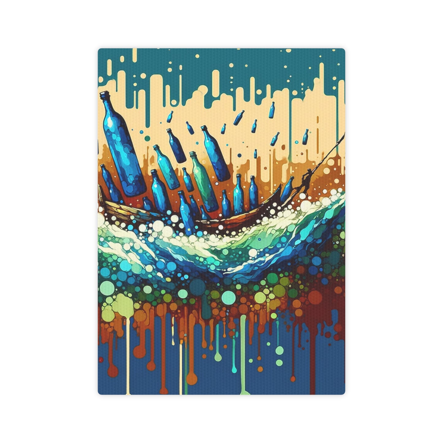 Oceanic Bottle Rescue Canvas Photo Tile