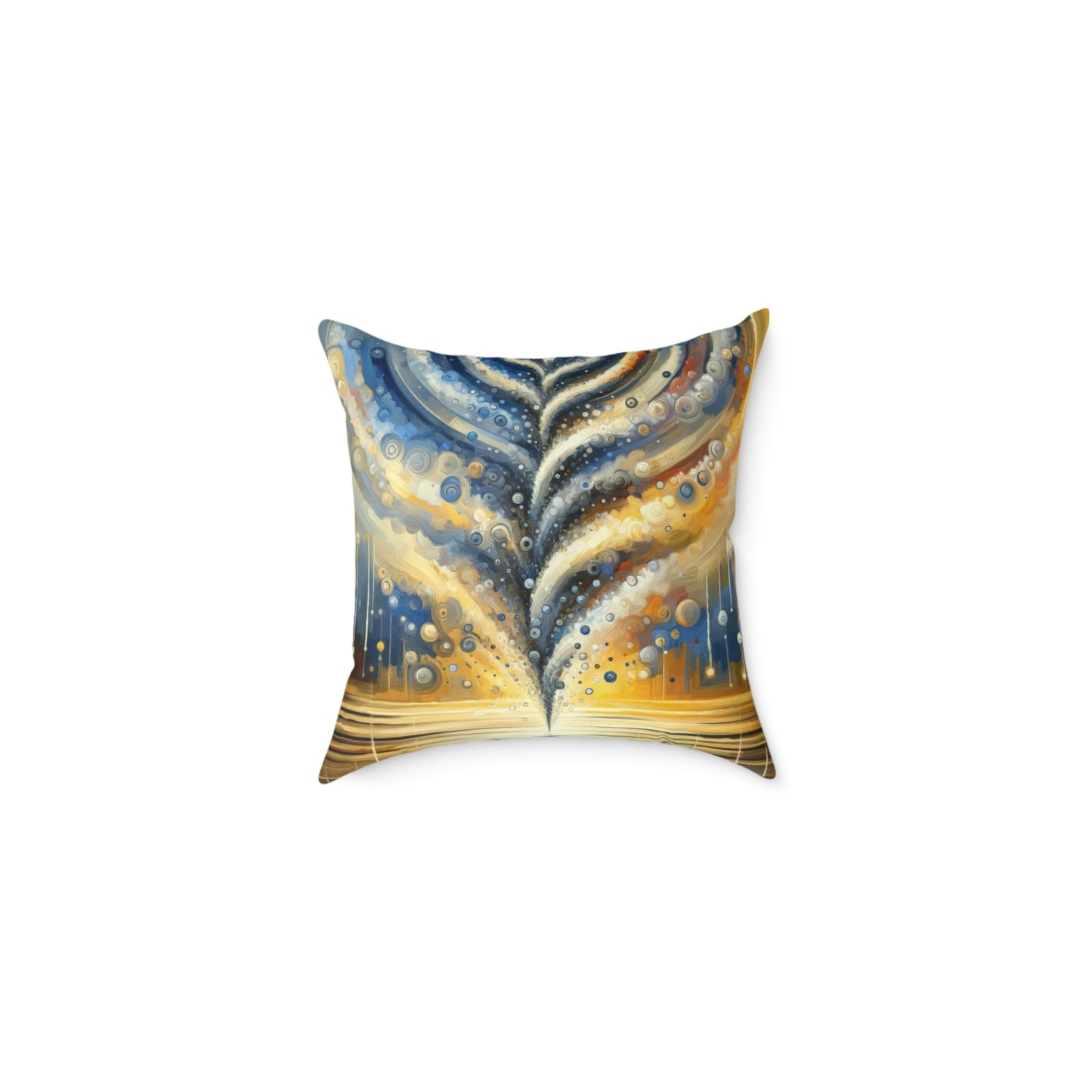 Ripple Effect Abstraction Spun Polyester Pillow
