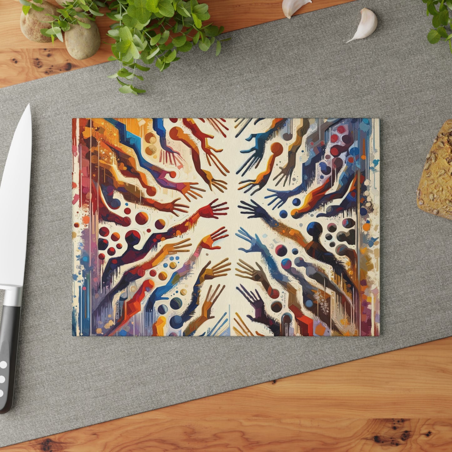Architects Wisdom Tachism Glass Cutting Board