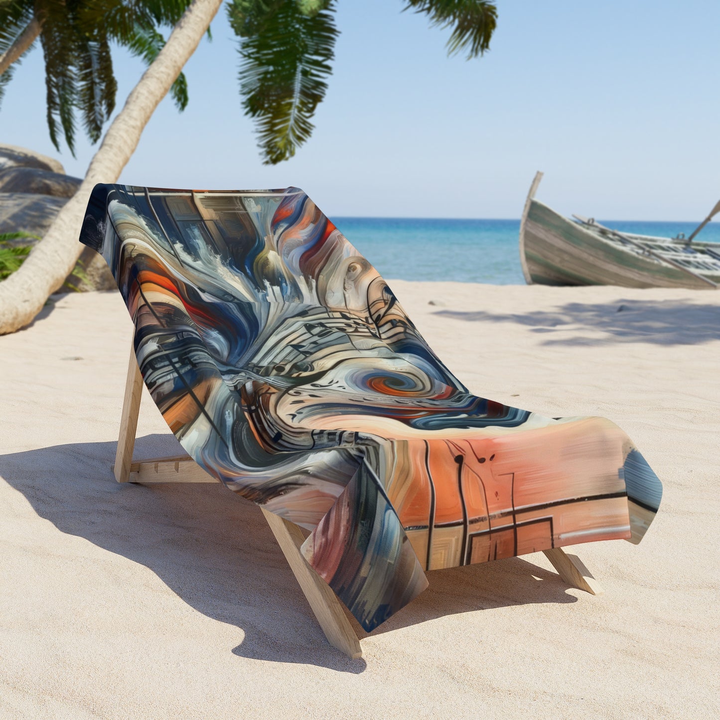 Symphonic Empathic Swirls Beach Towel