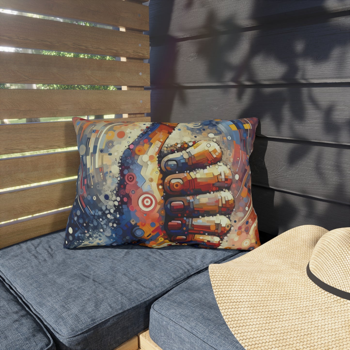 Digital Gratitude Nod Outdoor Pillows