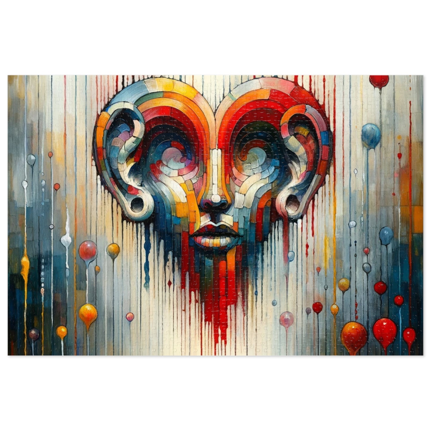Ears Heart Expression Jigsaw Puzzle (30, 110, 252, 500,1000-Piece)