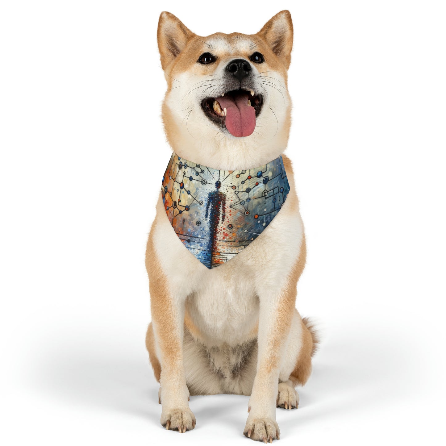 Technological Connectivity Bridge Pet Bandana Collar