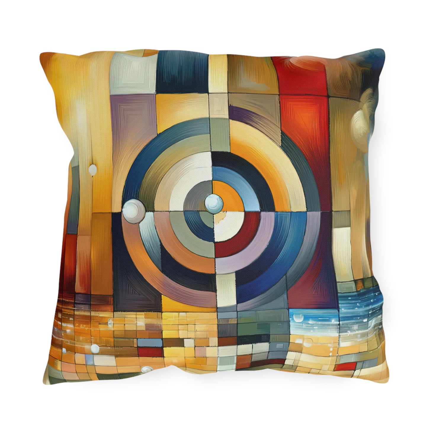 Oneness Through Tachism Outdoor Pillows