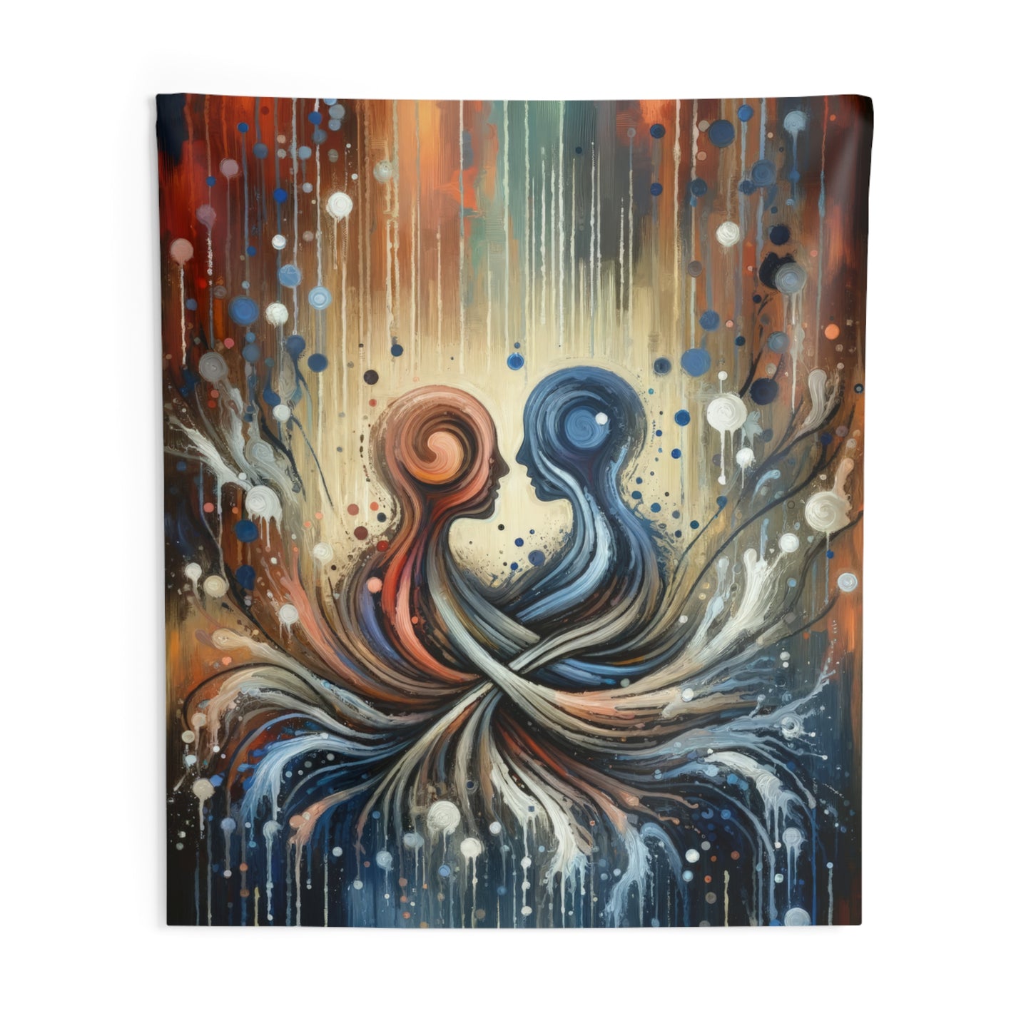 Empathic Connection Tachism Indoor Wall Tapestries