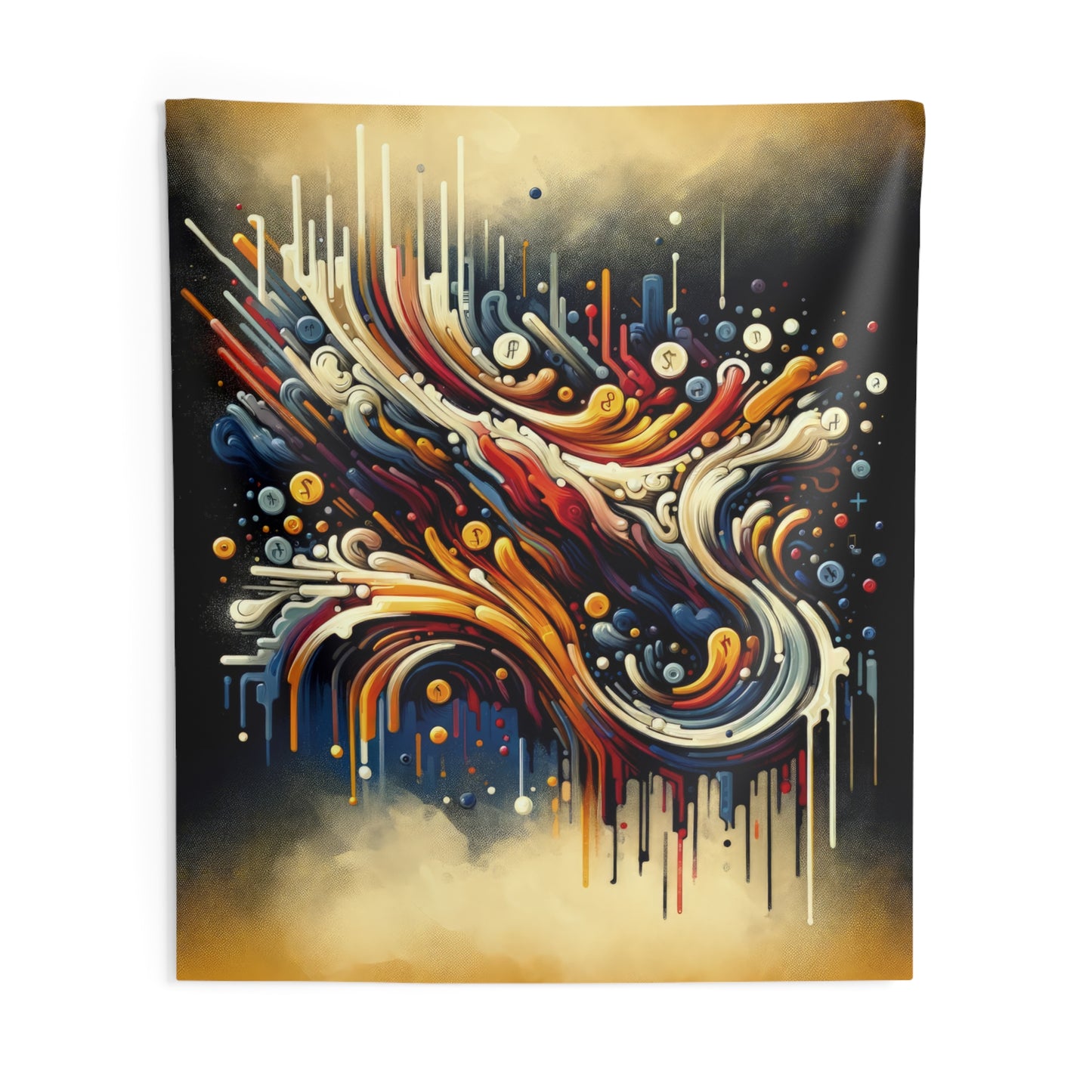 Abstract Financial Flux Indoor Wall Tapestries