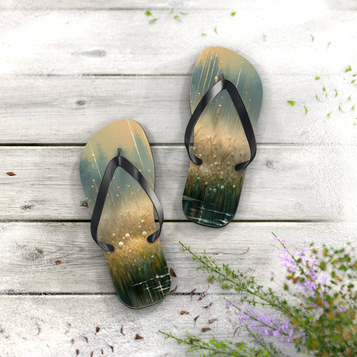 Observant Delicacy Heart Flip Flops