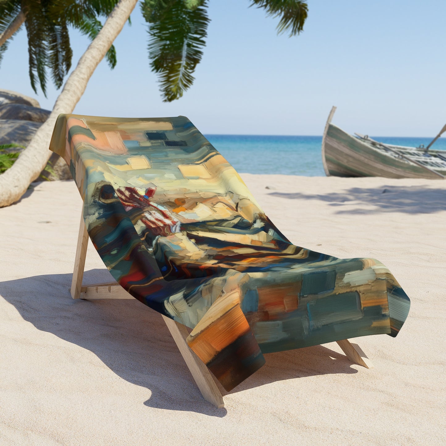 Urban Tachism Encounter Beach Towel