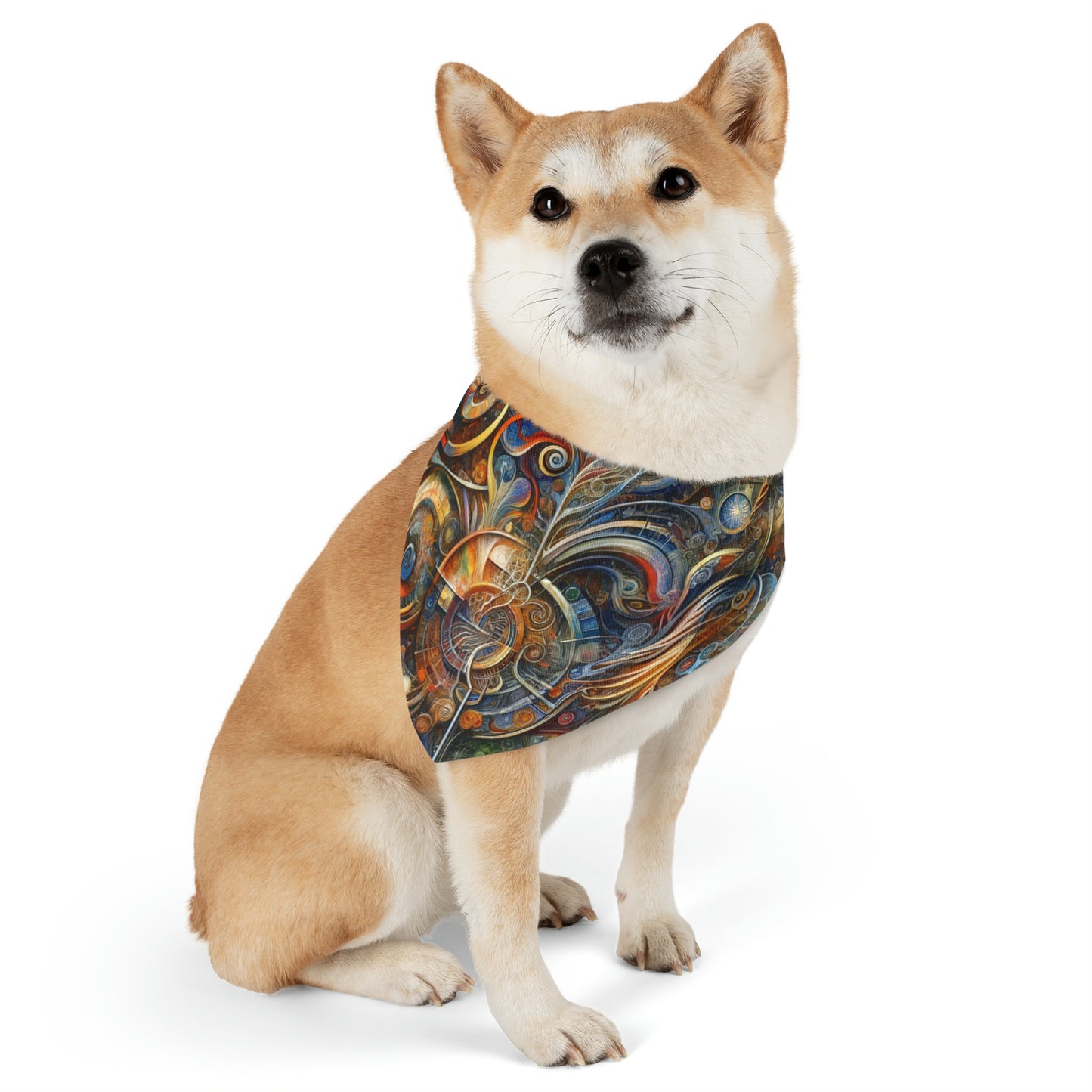 Ethos Web Abstract Pet Bandana Collar