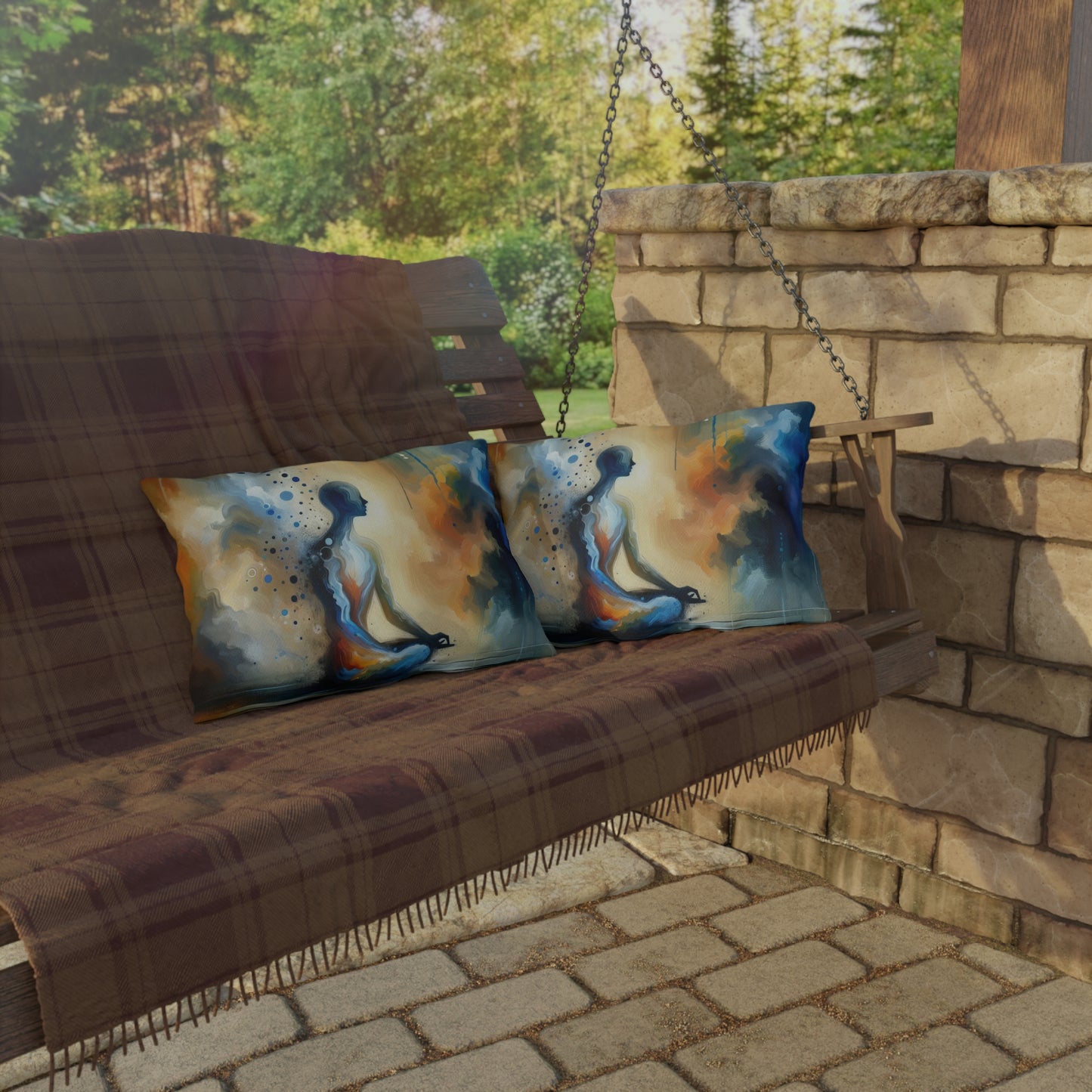 Resonance Abstract Healing Outdoor Pillows