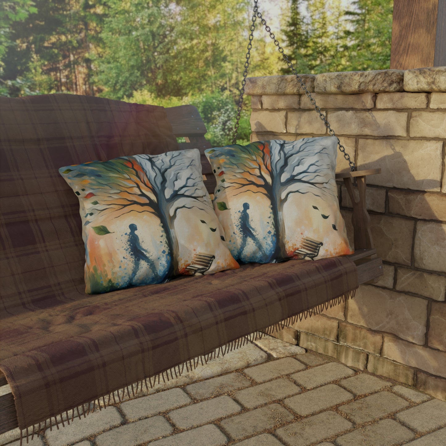 Transient Essence Anchored Outdoor Pillows