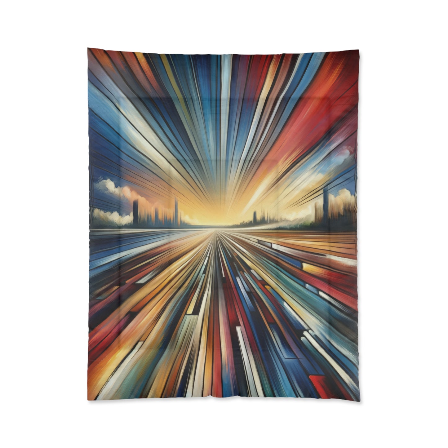 Strategic Horizon Tachism Comforter