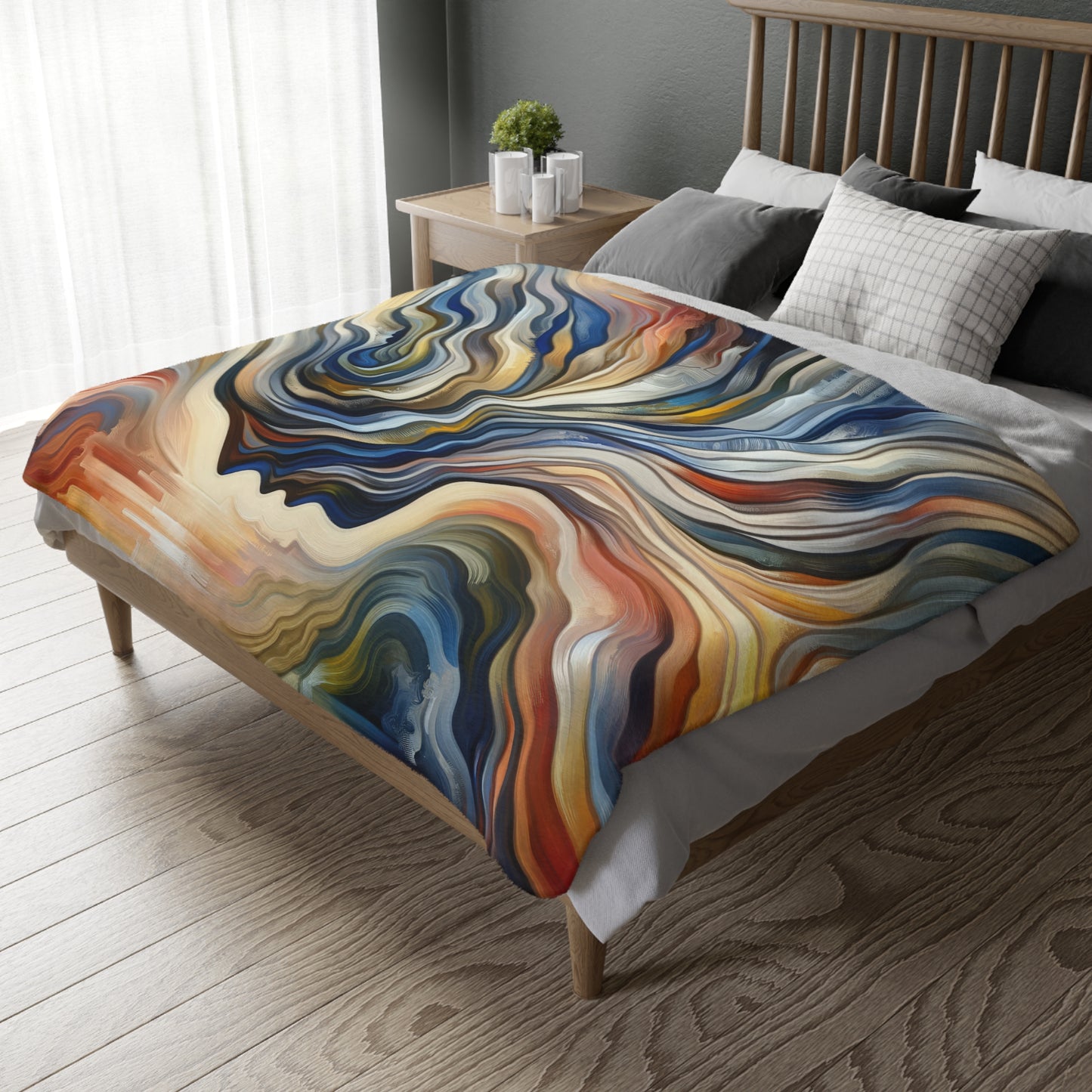 Diplomatic Emotional Currents Velveteen Microfiber Blanket (Two-sided print)