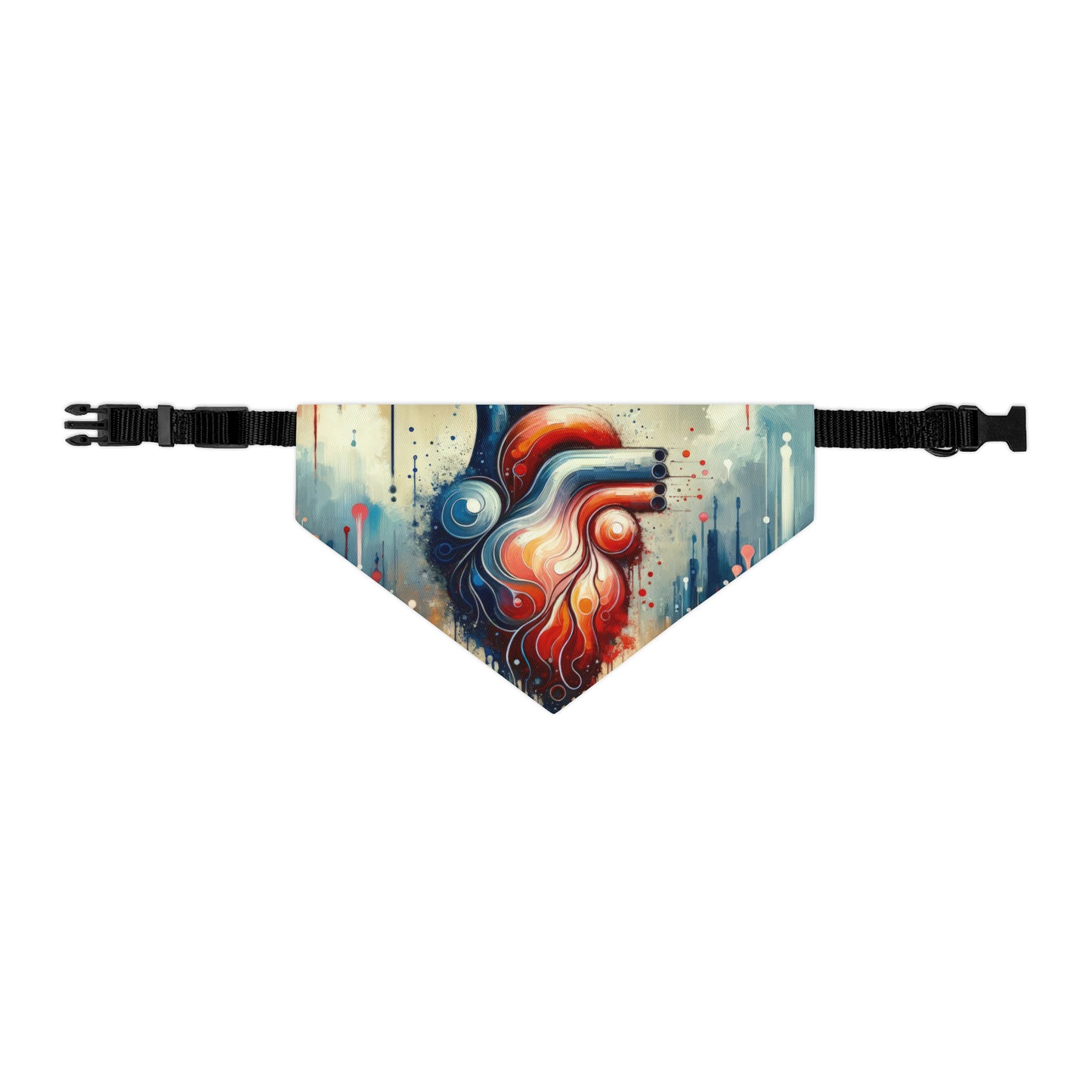 Rhythmic Heart Harmony Pet Bandana Collar