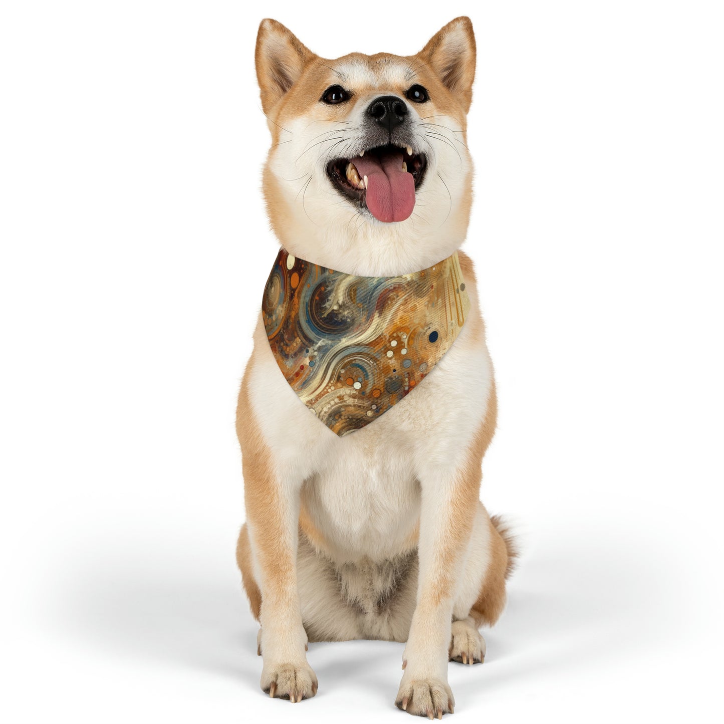 Dynamic Cultural Mosaic Pet Bandana Collar