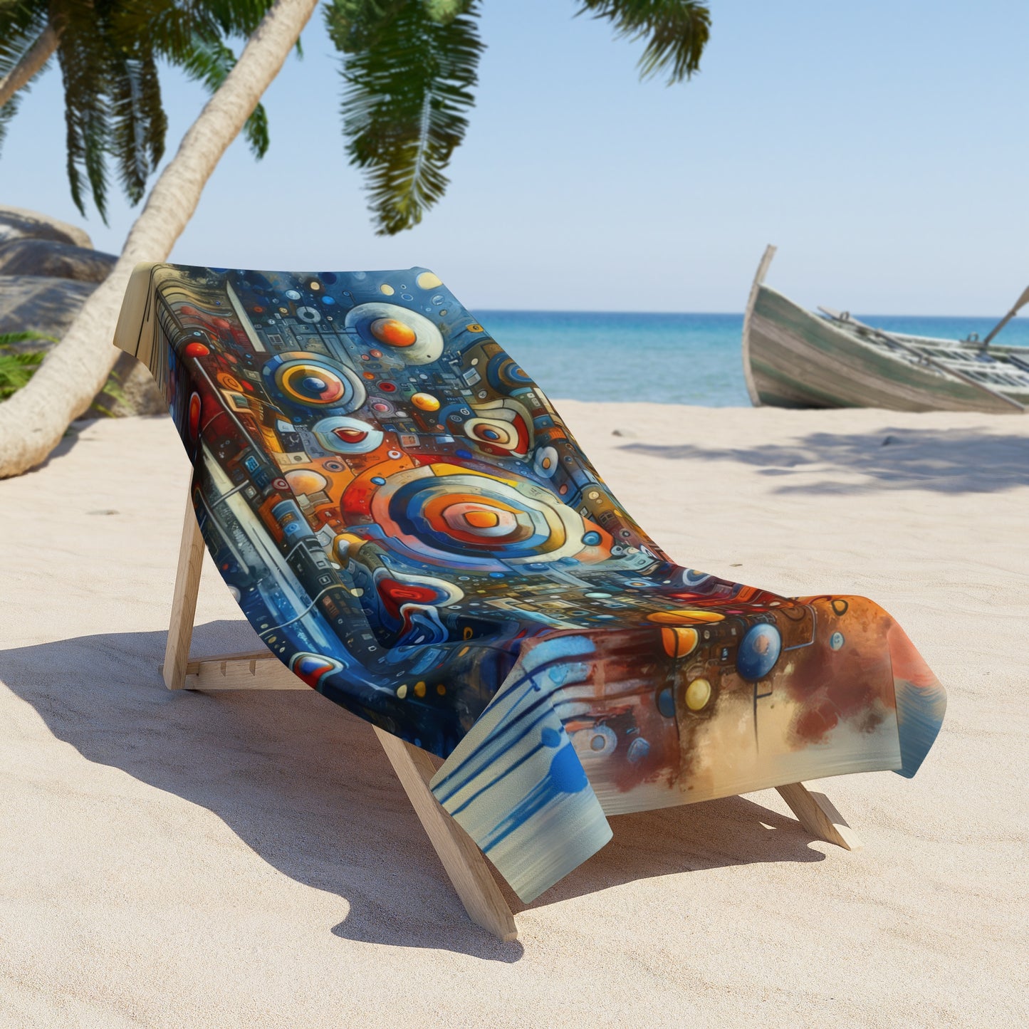 Connected Virtuality Canvas Beach Towel