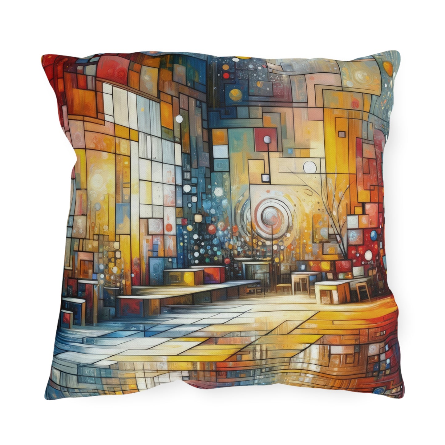 Reflective Habitation Art Outdoor Pillows