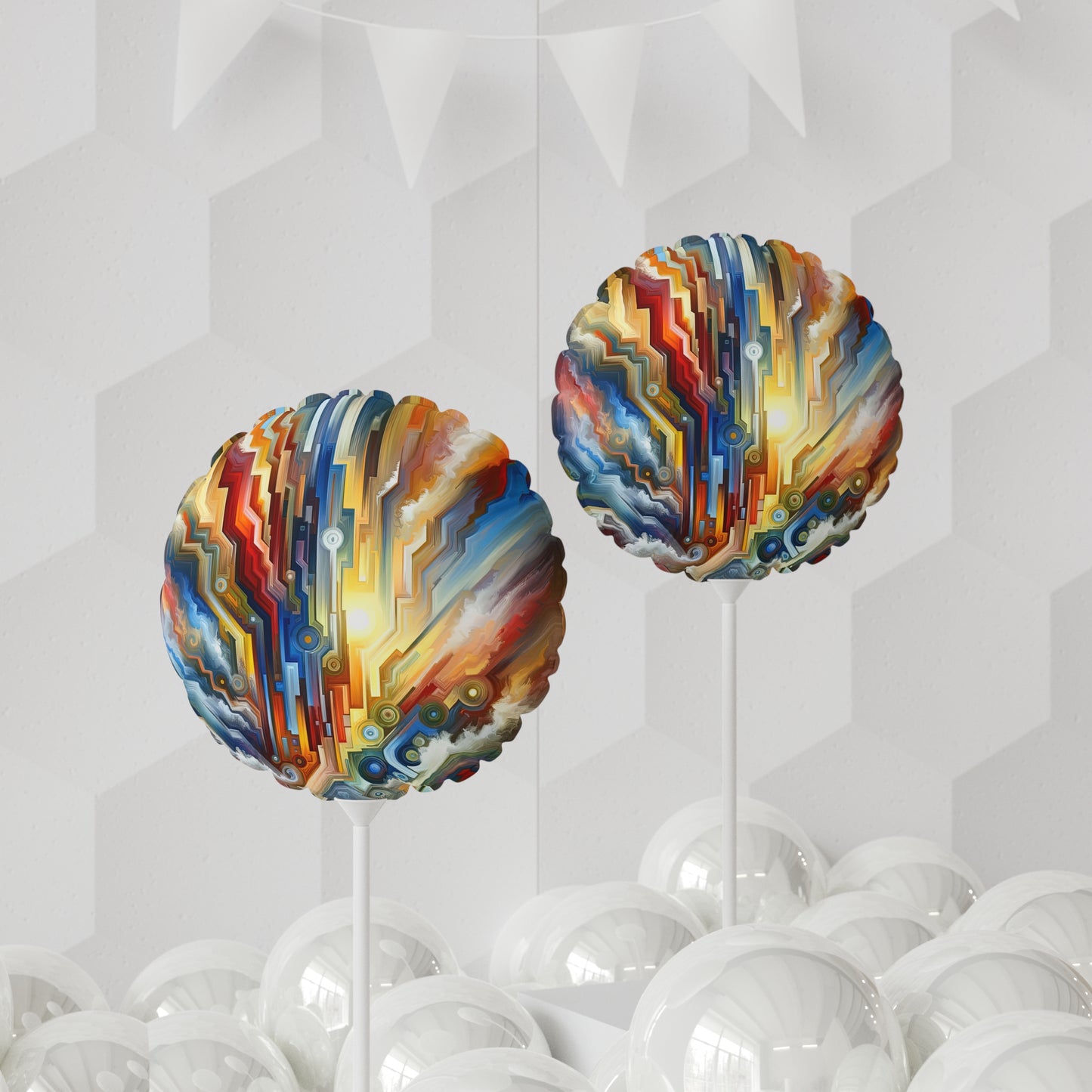 Unity Abstract Vibrancy Balloon (Round and Heart-shaped), 11"