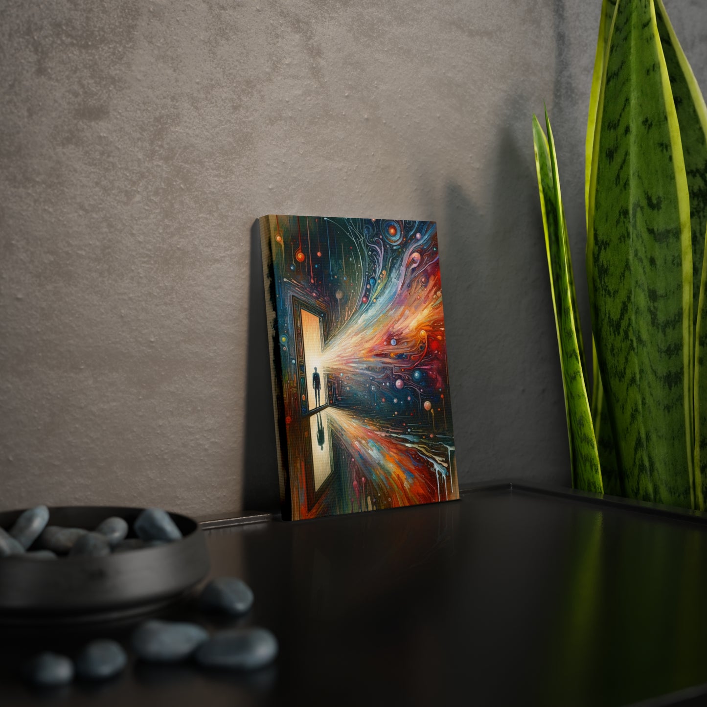 Mirror Wholeness Tachism Canvas Photo Tile