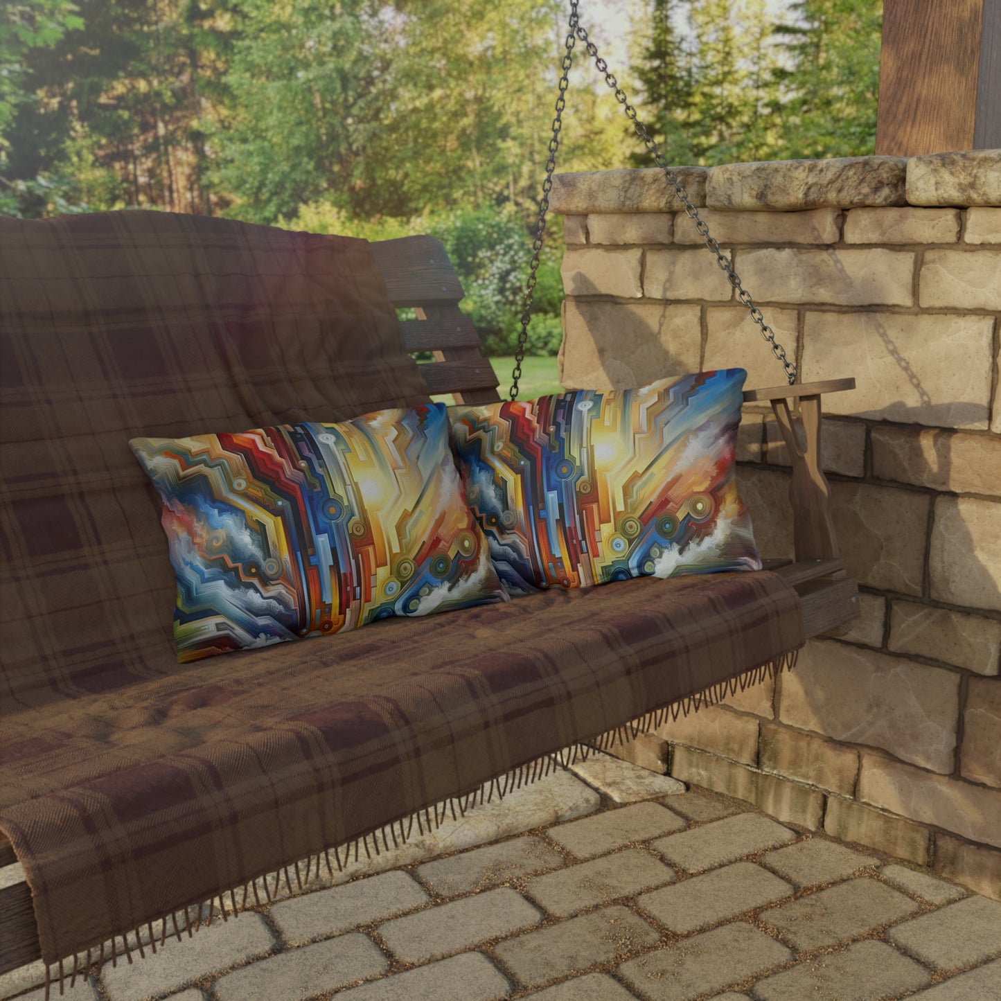 Unity Abstract Vibrancy Outdoor Pillows