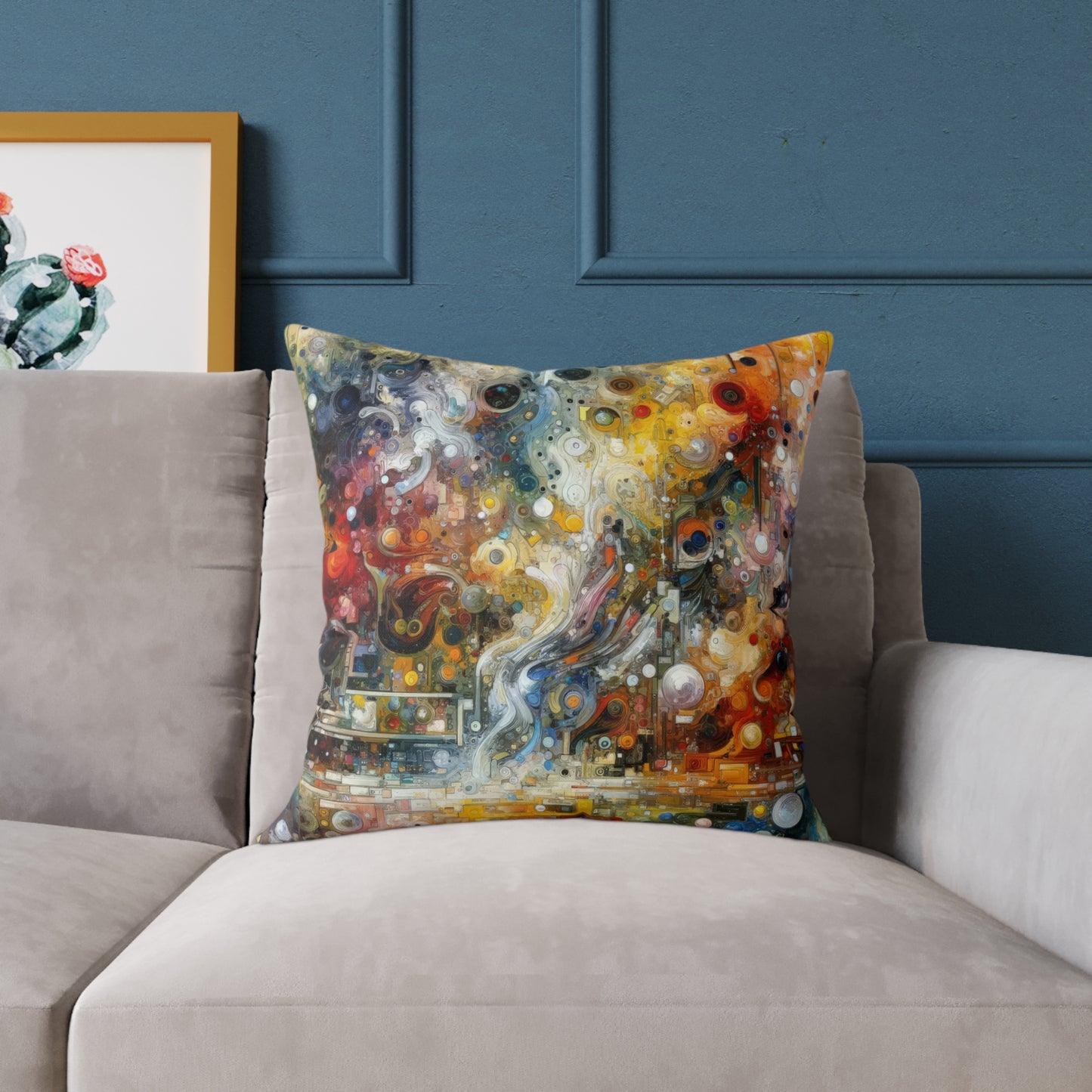Perception Mosaic Abstract Spun Polyester Pillow