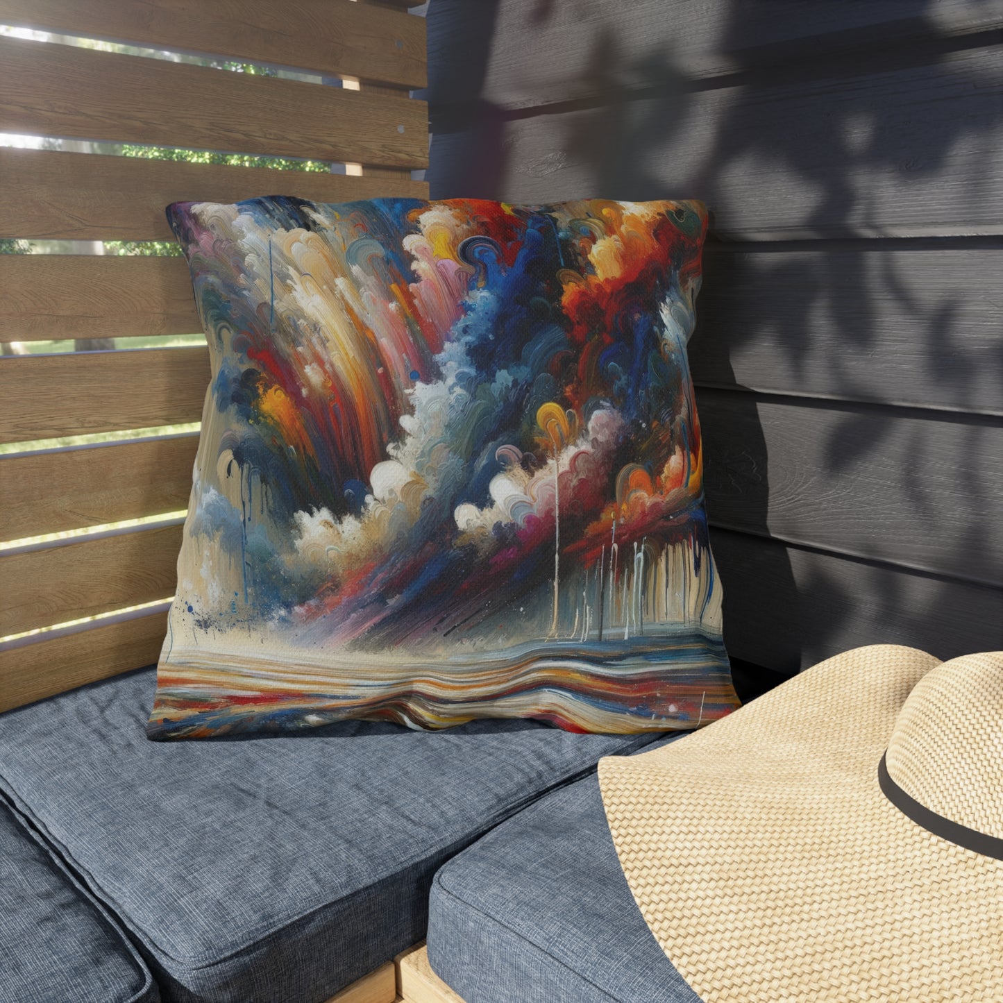 Grandiose Transformation Tachism Outdoor Pillows