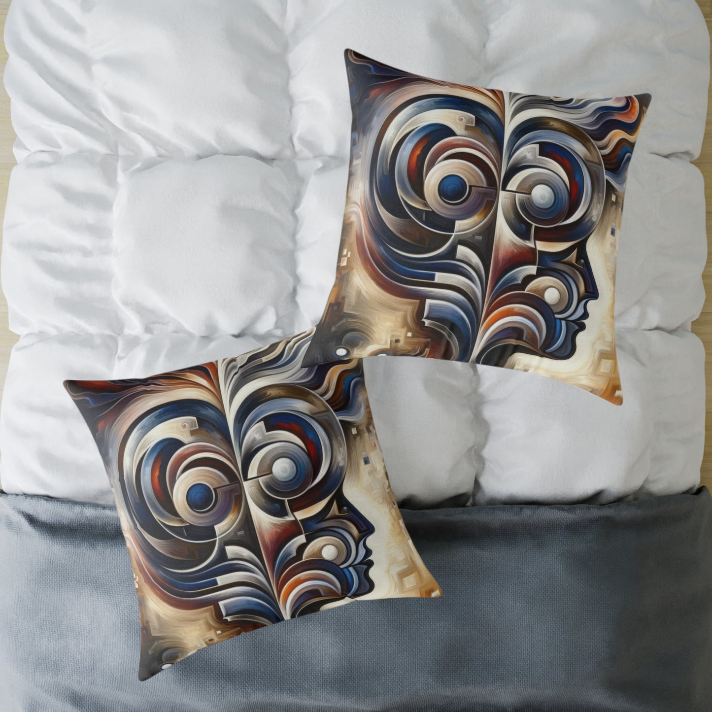 Wisdom Confluence Tachism Spun Polyester Pillow