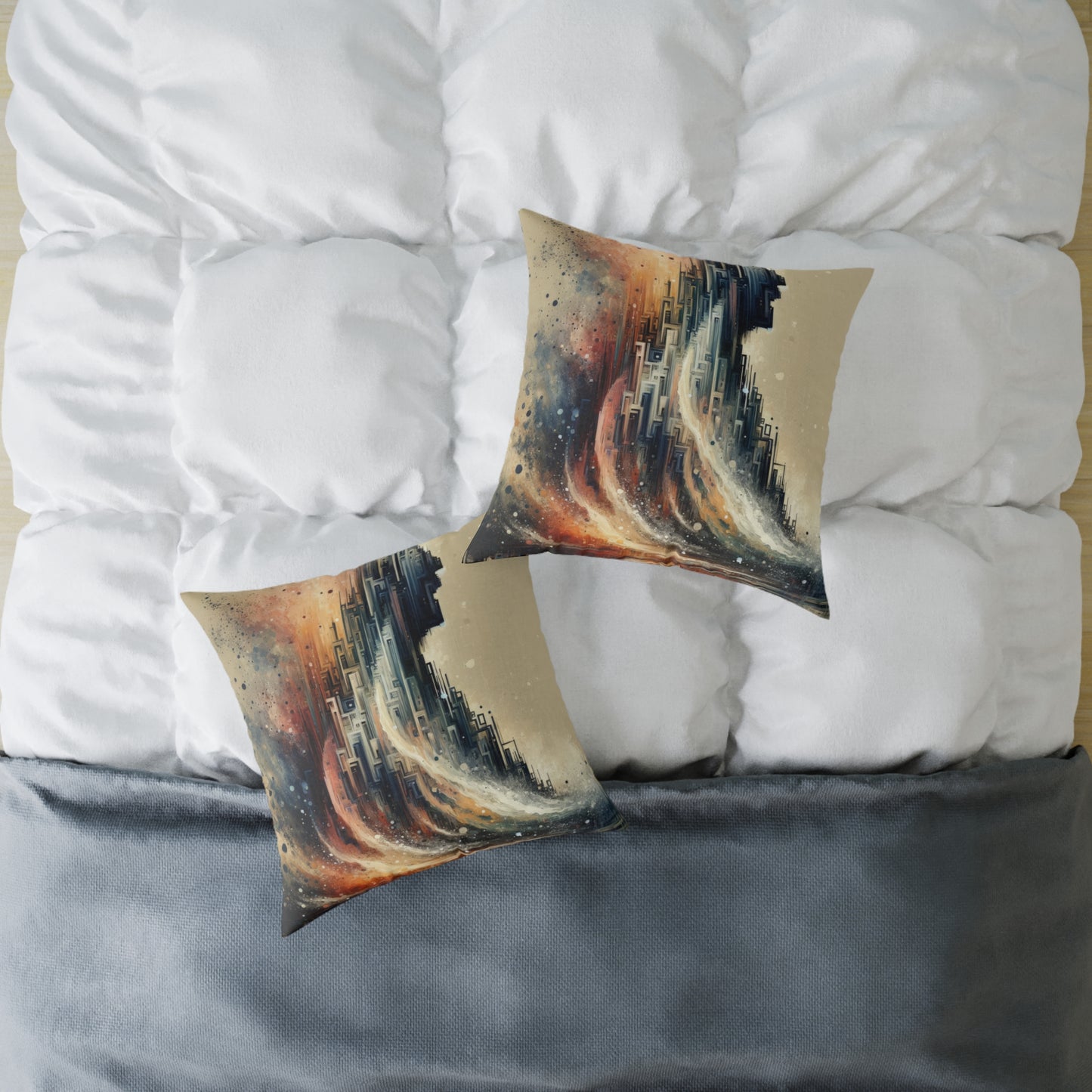 Enduring Echoes Resonance Spun Polyester Pillow