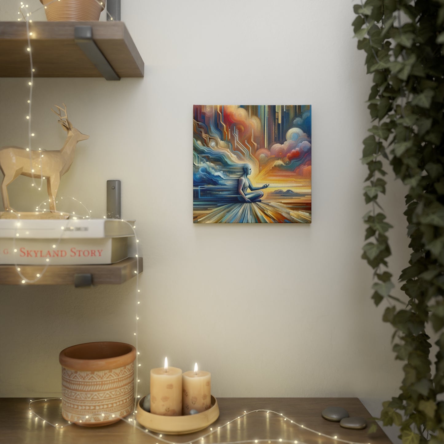 Eternal Digital Meditation Canvas Photo Tile