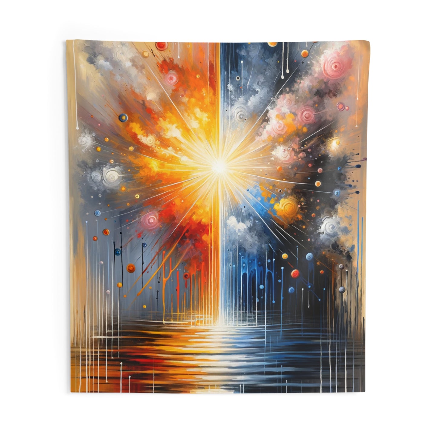 Luminous Abstract Tachism Indoor Wall Tapestries