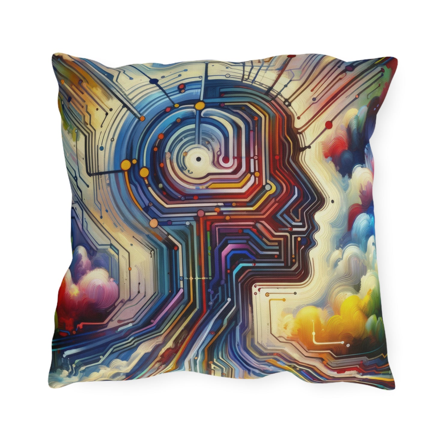 Supportive Digital Empathy Outdoor Pillows