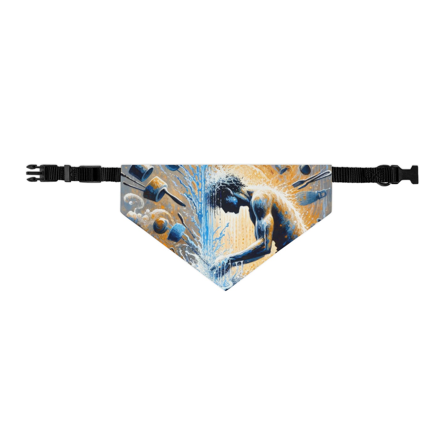Meditative Kinetic Tachism Pet Bandana Collar